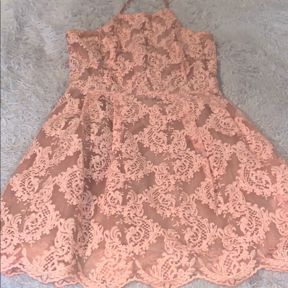 Light pink lace dress